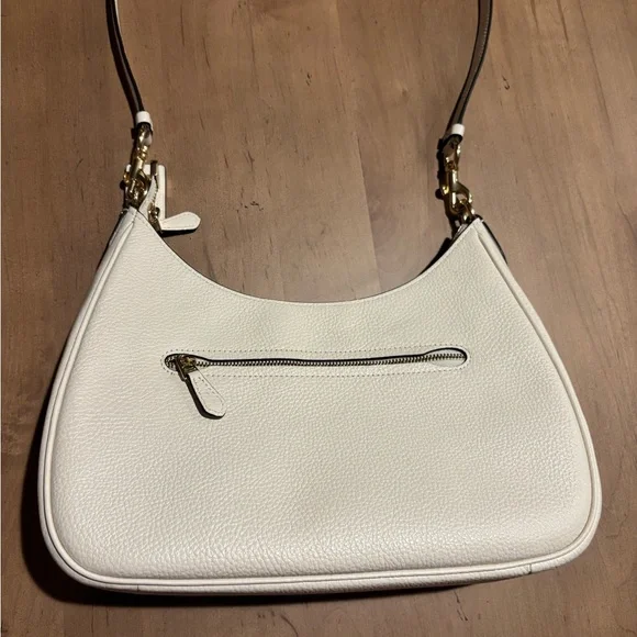 Coach Teri Hobo Bag in White Pebble Leather - Picture 4 of 9